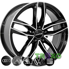 Zorat Wheels BK690 7.5x17 5x112 ET38 DIA66.6 Black
